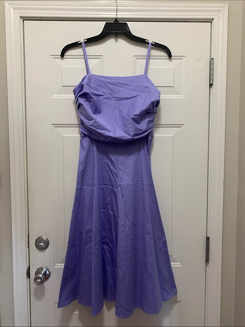 Willi Smith Lavender Spaghetti-Strap Cotton Midi Dress Size 4